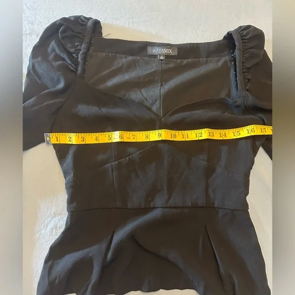 INTERMIX Classic Black Blouse - Picture 7 of 8